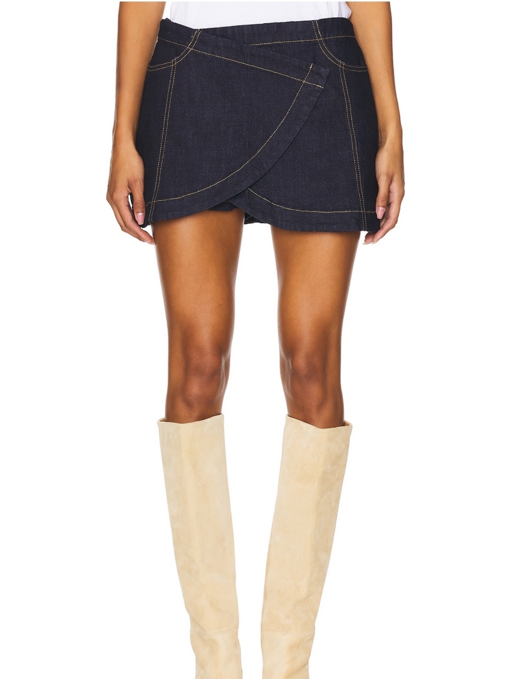 Sovere Dusk Denim Skort in Ink size S